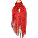 Speelk – Foulard en soie georgette à pois pour femme, flambant neuf, à la mode, longs châles d'extérieur, vente en gros
