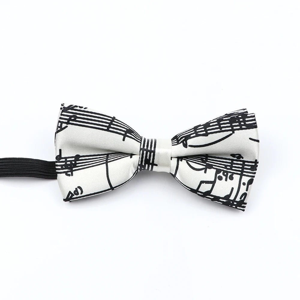 Nœud papillon en forme de note de musique, guitare, piano, pour adultes et enfants, accessoire fantaisie fait à la main pour fête de mariage, cadeau pour hommes