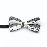 Nœud papillon en forme de note de musique, guitare, piano, pour adultes et enfants, accessoire fantaisie fait à la main pour fête de mariage, cadeau pour hommes