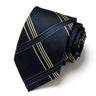 Cravate classique en soie pour homme, 48 couleurs, 7,5 cm, de luxe, à rayures, fine, pour costume, mariage, fête