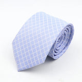 Nouvelle cravate classique à rayures et pois pour homme, jacquard, 7 cm, en polyester, étroite, slim, pour mariage, marié, affaires, costume, chemise, cadeau