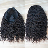 Machine Made Wigs Natural Color Wig Human Hair Deep Wave Glueless None Lace Front Curly Wave Wig Brazilian Virgin Hair