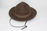 100% Wool  Felt man women Military Campaign Hat Drill Sergeant Instructor Mountie Ranger Scout Hat with adjustable  chin strip