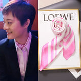 Foulard en satin de soie de luxe pour femme, châle carré imprimé pour femme de 70 cm et foulard Wrpas pour bandeau foulard pour femme