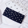 Bow Women's Headbands Pearls Head Bands Knitted Turban Bandana Autumn Winter Elastic Hairband Warm Hair Accessories Headdress