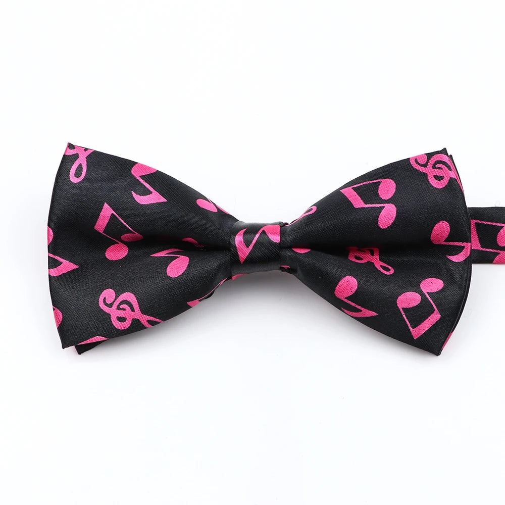 Nœud papillon en forme de note de musique, guitare, piano, pour adultes et enfants, accessoire fantaisie fait à la main pour fête de mariage, cadeau pour hommes