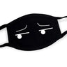Super Cute Expression Smile Breathable Mouth Face Mask For Korean Black Kpop Unisex Kawaii Face Mouth Muffle Mask Cotton Anime