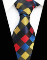 Corbatas de seda tejidas en jacquard con diseño de cachemira a cuadros para hombre, corbatas de 8 cm a rayas para trajes de negocios, bodas y fiestas.