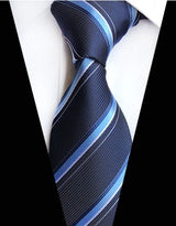 Corbatas de seda tejidas en jacquard con diseño de cachemira a cuadros para hombre, corbatas de 8 cm a rayas para trajes de negocios, bodas y fiestas.