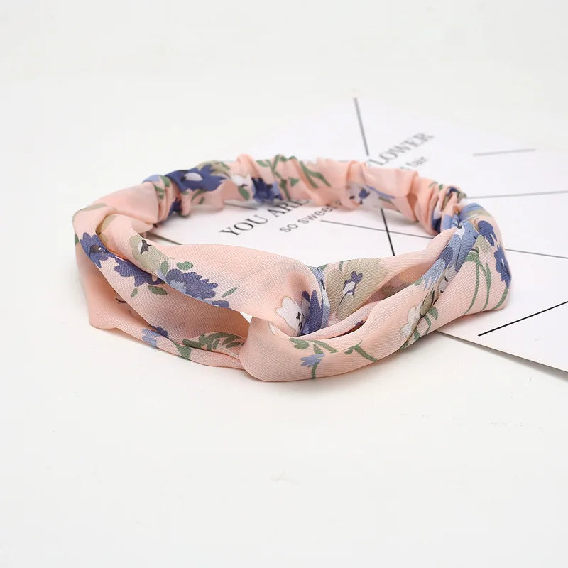 2020 Fashion Bohemian Headband Print Hairbands For Women Girls Vintage Cross Knot Turban Bandanas Headwear Hair Accessories