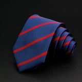 New Men's Tie Classic Stripe 7cm Jacquard Red Blue Green Necktie Daily Wear Cravat Wedding Party Dress Accessories Gift For Man