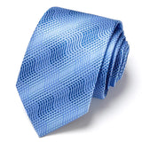 Cravate classique en soie pour homme, 48 couleurs, 7,5 cm, de luxe, à rayures, fine, pour costume, mariage, fête