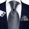 Cravate de mariage en soie à motif cachemire orange et argent pour homme, style créateur, avec boutons de manchette, style tendance, pour soirées d'affaires, livraison directe