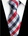 Corbatas de seda tejidas en jacquard con diseño de cachemira a cuadros para hombre, corbatas de 8 cm a rayas para trajes de negocios, bodas y fiestas.
