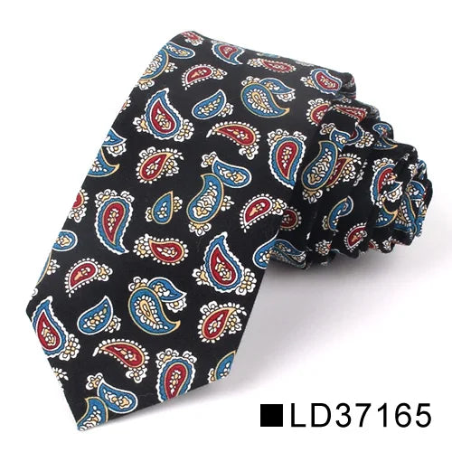 Nouvelle cravate florale pour hommes et femmes, cravate fine en coton pour mariage, cravates décontractées pour hommes, costumes classiques, cravates à imprimé floral