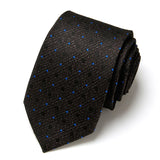 Cravate classique en soie pour homme, 48 couleurs, 7,5 cm, de luxe, à rayures, fine, pour costume, mariage, fête