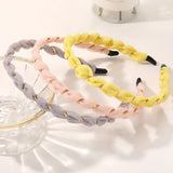 Organza Hairbands For Women Cross Weaving Hair Hoop Bands Korea Fashion Bright Silk Metal Headband Girls Hair Accessories Turban