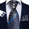 Cravate de mariage en soie à motif cachemire orange et argent pour homme, style créateur, avec boutons de manchette, style tendance, pour soirées d'affaires, livraison directe