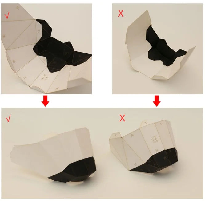 Masque tête de chien husky en papier 3D, modèle animal, accessoire de cosplay pour Halloween, femme, homme, fête, jeu de rôle, bricolage