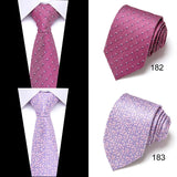 Cravate classique en soie pour homme, 48 couleurs, 7,5 cm, de luxe, à rayures, fine, pour costume, mariage, fête