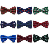 Christmas Bow tie for Men Women Snowmen Christmas Tree Bow knot Pre-tied Adult Silk Jacquard Bowtie Double Fold Cravats Party