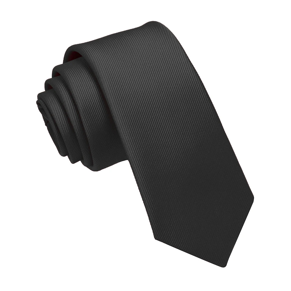 Cravate JEMYGINS pour homme, fine et unie, 6 cm, de haute qualité, tendance, verte et noire, style libre, pour fête et mariage