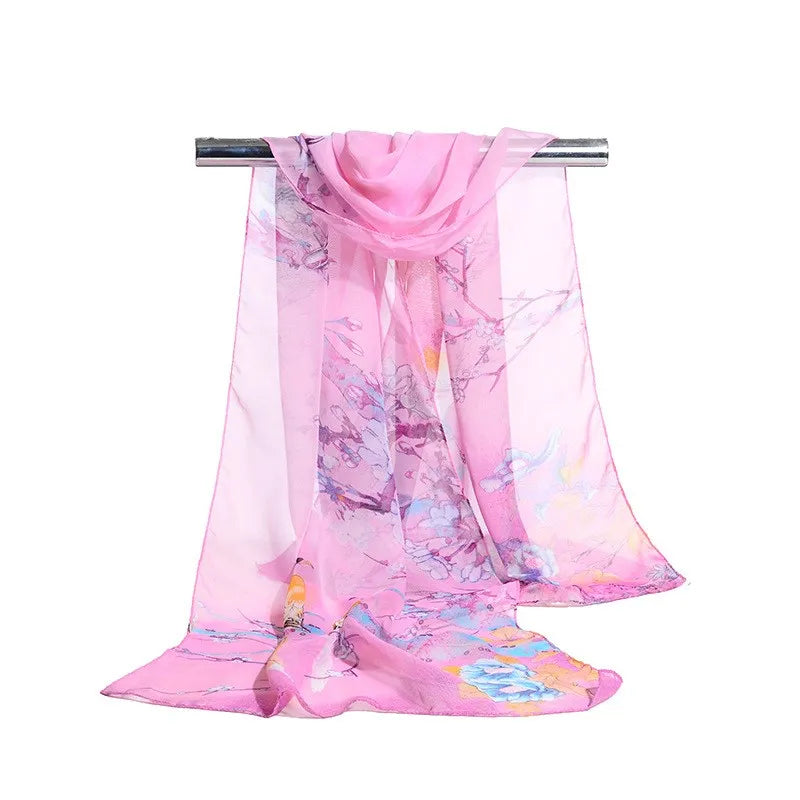 160*50 cm Multi-stil Urlaub geschenk Verkauf chiffon gestreiften schal wilde mode schal sonnencreme drucken floral schal schals