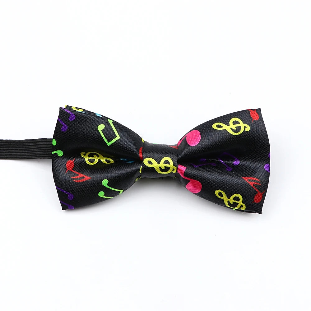 Nœud papillon en forme de note de musique, guitare, piano, pour adultes et enfants, accessoire fantaisie fait à la main pour fête de mariage, cadeau pour hommes