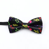 Nœud papillon en forme de note de musique, guitare, piano, pour adultes et enfants, accessoire fantaisie fait à la main pour fête de mariage, cadeau pour hommes