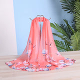 Foulard en mousseline de soie flambant neuf pour femmes, foulards en soie, châles et écharpes à fleurs fines, imprimé hijab, vente en gros, printemps été