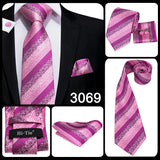 Hi-Tie 100% soie classique pour homme, cravate de mariage corail rose rouge pêche, pochette carrée, boutons de manchette, ensemble de cravates roses pour hommes, cravates cachemire unies
