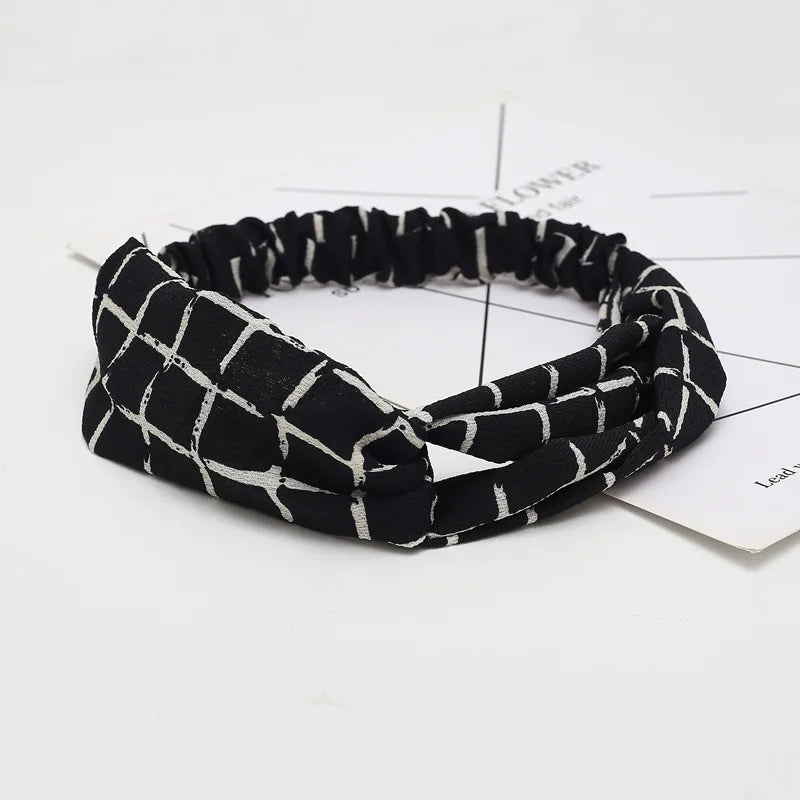 2020 Fashion Bohemian Headband Print Hairbands For Women Girls Vintage Cross Knot Turban Bandanas Headwear Hair Accessories