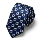 Cravate classique en soie pour homme, 48 couleurs, 7,5 cm, de luxe, à rayures, fine, pour costume, mariage, fête