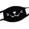 Super Cute Expression Smile Breathable Mouth Face Mask For Korean Black Kpop Unisex Kawaii Face Mouth Muffle Mask Cotton Anime