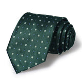 Cravate Huishi 8 cm à pois pour homme, slim, tendance, en polyester et microfibre, à carreaux, pour mariage