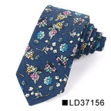 Nouvelle cravate florale pour hommes et femmes, cravate fine en coton pour mariage, cravates décontractées pour hommes, costumes classiques, cravates à imprimé floral