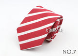 Nouvelle cravate classique à rayures et pois pour homme, jacquard, 7 cm, en polyester, étroite, slim, pour mariage, marié, affaires, costume, chemise, cadeau