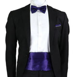 New Fashion Mens Cummerbund Bow Tie Brooch Set Black Red Blue   Waist Seal For Formal Tuxedo Business Suit Dinner Accessories