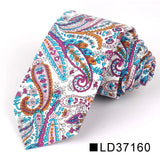 Nouvelle cravate florale pour hommes et femmes, cravate fine en coton pour mariage, cravates décontractées pour hommes, costumes classiques, cravates à imprimé floral