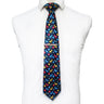 JEMYGINS Cravates de Noël pour hommes 9 cm en soie rouge de bonne qualité, ensemble de pinces à cravate imprimées pour fête, mariage, festival, cadeau