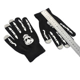 Gants unisexes demi-doigts motif tête de mort pour Halloween, pour l'hiver, mitaines lumineuses, tricotées, pour le cyclisme et le patinage à pied