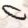 Organza Hairbands For Women Cross Weaving Hair Hoop Bands Korea Fashion Bright Silk Metal Headband Girls Hair Accessories Turban