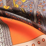 Écharpe en soie sergée roulée à la main pour femme, foulard carré imprimé selle, bandana, hijab, 90 cm