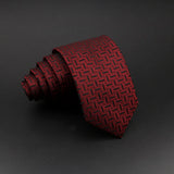 Cravate tissée jacquard pour homme, classique, à carreaux, rayée, en polyester, tendance, pour mariage, affaires, fête, costume, robe, cadeau
