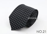 Nouvelle cravate classique à rayures et pois pour homme, jacquard, 7 cm, en polyester, étroite, slim, pour mariage, marié, affaires, costume, chemise, cadeau
