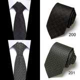 Cravate classique en soie pour homme, 48 couleurs, 7,5 cm, de luxe, à rayures, fine, pour costume, mariage, fête