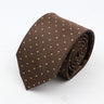 Nouvelle cravate classique à rayures et pois pour homme, jacquard, 7 cm, en polyester, étroite, slim, pour mariage, marié, affaires, costume, chemise, cadeau