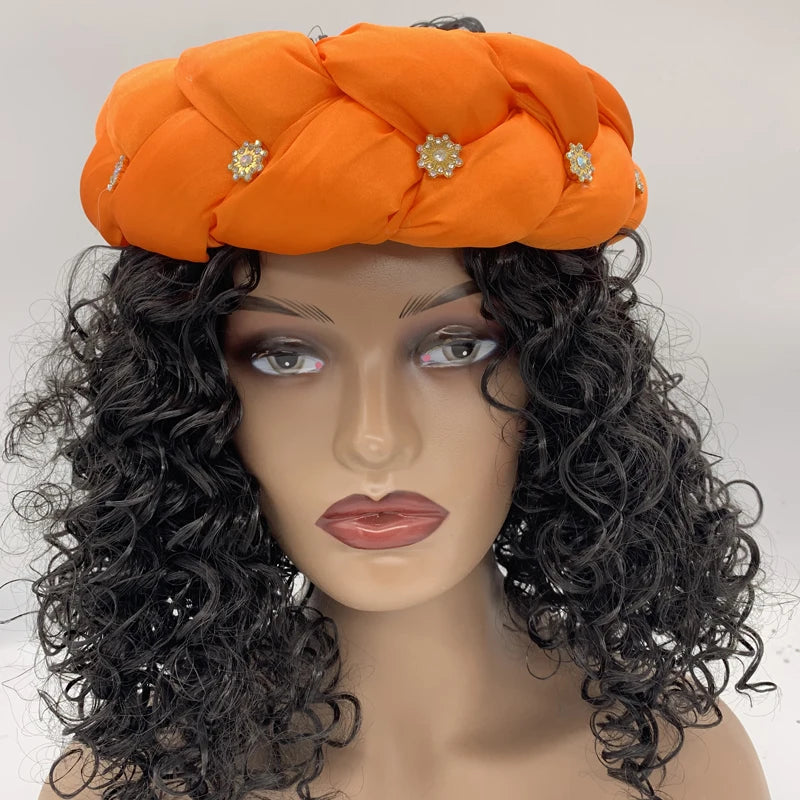 Bronzing Fabric Women's Headbands Elastic Braids Hair Bands Female Turban Cap Party Headwear Accessories Fashion Bandage Bandana