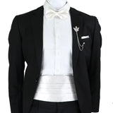 New Fashion Mens Cummerbund Bow Tie Brooch Set Black Red Blue   Waist Seal For Formal Tuxedo Business Suit Dinner Accessories