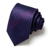 Cravate classique en soie pour homme, 48 couleurs, 7,5 cm, de luxe, à rayures, fine, pour costume, mariage, fête